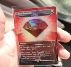 Chaos Emerald (Lotus Petal) Red 7032 Secret Lair Drop Sonic Bonus MTG NM FOIL - Image 1