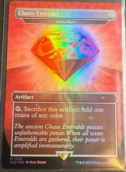 Chaos Emerald (Lotus Petal) Red 7032 Secret Lair Drop Sonic Bonus MTG NM FOIL - Image 1