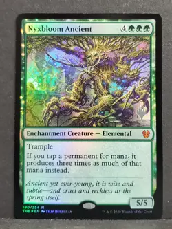 NYXBLOOM ANCIENT Foil Stamp Promo MTG Theros Beyond Death Magic Gathering - Image 1