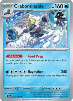 Crabominable - 042/142 - Uncommon - Reverse Holo NM, English MTG Stellar Crown - Image 1