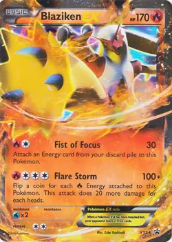 Blaziken EX - XY54 - Hoenn Power Tin Promo LP, English MTG Pokemon Promos - Image 1