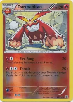 Darmanitan - 25/114 - Rare - Reverse Holo PL/MP, English MTG Black and White - Image 1