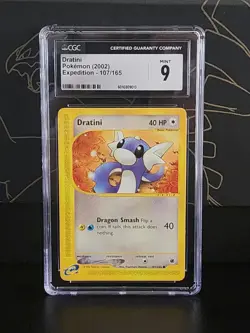 2002 Pokemon Expedition Dratini #107 CGC 9 - Image 3