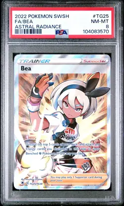2022 POKEMON SWORD & SHIELD ASTRAL RADIANCE #TG25 FULL ART/BEA PSA 8 - Image 1