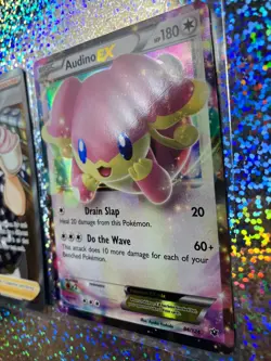 2016 Pokemon TCG XY Fates Collide Rare Holo EX 84/124 Audino EX - Image 3