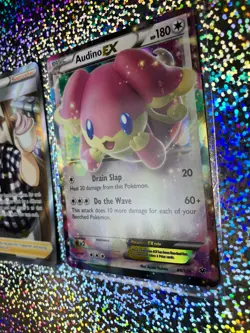 2016 Pokemon TCG XY Fates Collide Rare Holo EX 84/124 Audino EX - Image 4