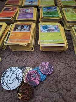 Pokemon Cards Lot Bulk Around 1,300 + Coins - Image 4