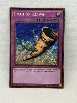 Yugioh! Horn of Heaven - PGL3-EN034 - Gold Secret Rare - 1st Edition - NM - Image 1