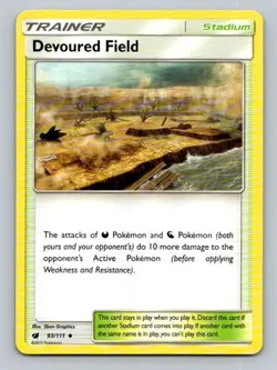 2017 Pokemon Card Crimson Invasion Devoured Field 93/111 - Image 1