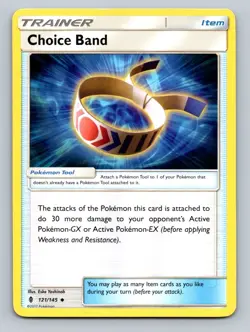 2017 Pokemon Card Guardians Rising Choice Band 121/145 - Image 1
