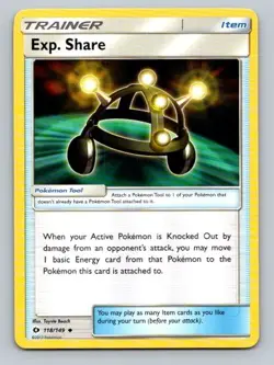2017 Pokemon Card Sun & Moon Exp. Share 118/149 - Image 1