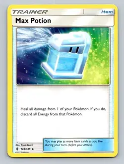 2017 Pokemon Card Guardians Rising Max Potion 128/145 - Image 1