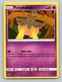 2017 Pokemon Card Crimson Invasion Pumpkaboo 44/111 - Image 1
