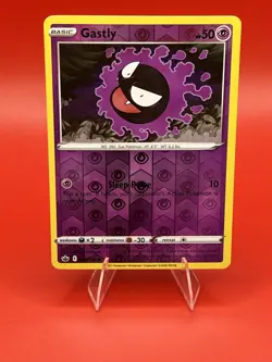 2021 Pokemon Card Gastly Chilling Reign Set 055/198 Reverse Holo - Common - Image 1