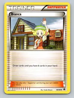 2011 Pokemon Card Emerging Powers Bianca 90/98 - Image 1