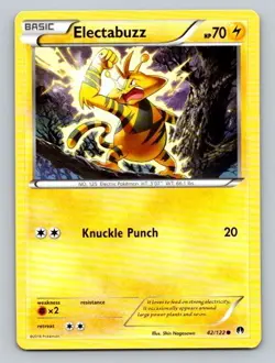 2016 Pokemon Card XY Breakpoint Electabuzz 42/122 - Image 1