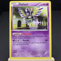 2012 Pokemon Card Dragons Exalted Sigilyph 52/124 - Image 1