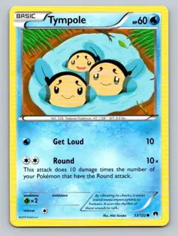 2016 Pokemon Card XY Breakpoint Tympole 33/122 - Image 1