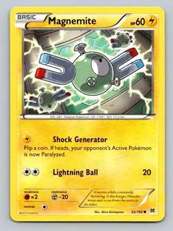 2015 Pokemon Card XY Breakthrough Magnemite 52/162 - Image 1