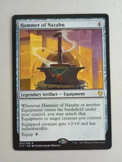 Magic The Gathering Hammer of Nazahn 051/309 Commander 2017 MTG NM - Image 1