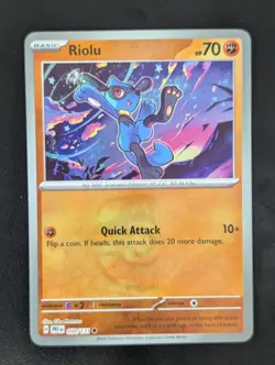 POKEMON Prismatische Entwicklungen Riolu 050/131 MEISTERBALL EN NM - Image 1