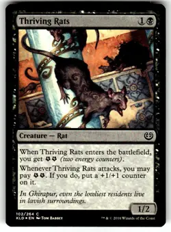 FOIL MTG NM Thriving Rats Kaladesh Regular - Image 1