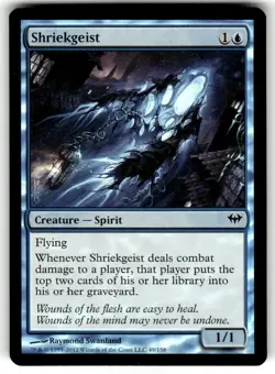 FOIL MTG NM Shriekgeist Dark Ascension Regular - Image 1