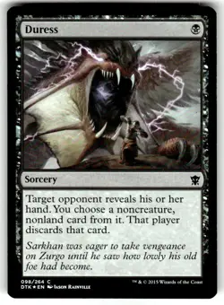 FOIL Dragon's of Tarkir Duress MTG Magic the Gathering NM - Image 1