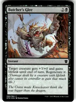 FOIL MTG NM Butcher's Glee Dragons of Tarkir Regular - Image 1