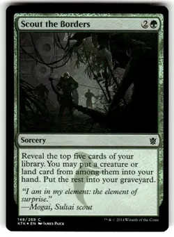 FOIL MTG NM Scout the Borders Khans of Tarkir Regular - Image 1