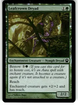 FOIL MTG NM Leafcrown Dryad Theros Regular - Image 1