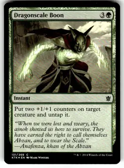 FOIL MTG NM Dragonscale Boon Khans of Tarkir Regular - Image 1