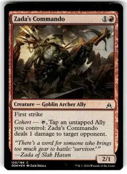 FOIL MTG NM Zada's Commando Oath of the Gatewatch Regular - Image 1