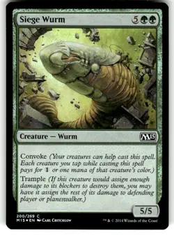 FOIL MTG NM Siege Wurm Core Set 2015 (M15) Regular - Image 1