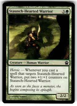 FOIL MTG NM Staunch-Hearted Warrior Theros Regular - Image 1