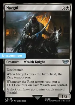 MTG Nazgul Lord of the Rings Uncommon Creature - Wraith Knight NM - Image 1
