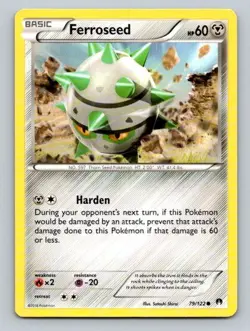 2016 Pokemon Card XY Breakpoint Ferroseed 79/122 - Image 1