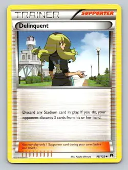 2016 Pokemon Card XY Breakpoint Delinquent 98/122 - Image 1