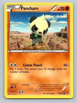 2014 Pokemon Card XY Furious Fists Pancham 60/111 - Image 1