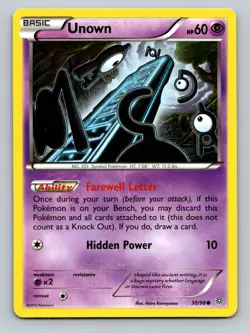 2015 Pokemon Card XY Ancient Origins Unown 30/98 - Image 1