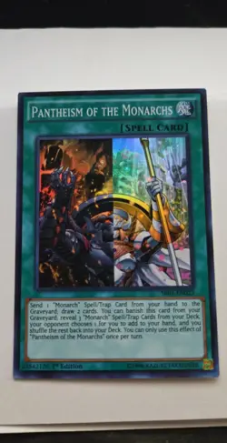 Pantheism of The Monarchs SR01-EN023 Super Rare 1st Edition Yugioh - Image 1