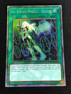 YUGIOH SKY STRIKE MOBILIZE ENGAGE! RA03-EN269 1ST PLATINUM SECRET - Image 1