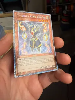 Near Mint Yugioh Thunder King Rai-Oh Platinum Secret Rare RA03-EN206 - Image 2