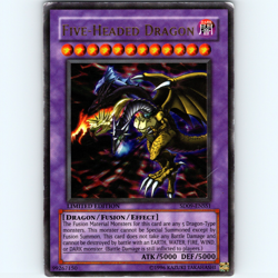 Yugioh Five-Headed Dragon SD09-ENSS1 Limited Edition Ultra Rare Holo - HP 💎 - Image 1