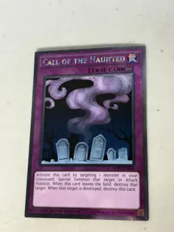 Yu-Gi-Oh Call of the Haunted Nkrt-en032 Platinum Rare Trap Card Nm - Image 1