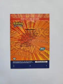 Ash #1 Pokemon 2000 Topps TV Pop-up Pokemon Card - Image 2