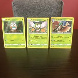 Pokemon TCG Rowlet + Dartrix + Decidueye Cosmos Holo Card Lot Of 3 - Image 1