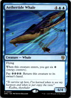 Aethertide Whale - 69 - Commander: Aetherdrift - Magic MTG - NM - Image 1