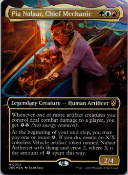 Pia Nalaar, Chief Mechanic (Borderless) - 2 - Commander: Aetherdrift - Magic MTG - Image 1