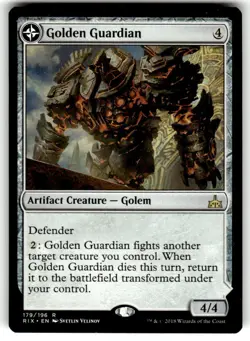 Golden Guardian Rivals of Ixalan Regular MTG - Image 1